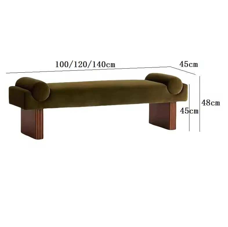 Ikara Velvet Ottoman Bench
