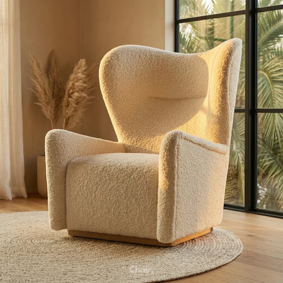 Griffin Bouclé Wingback Chair