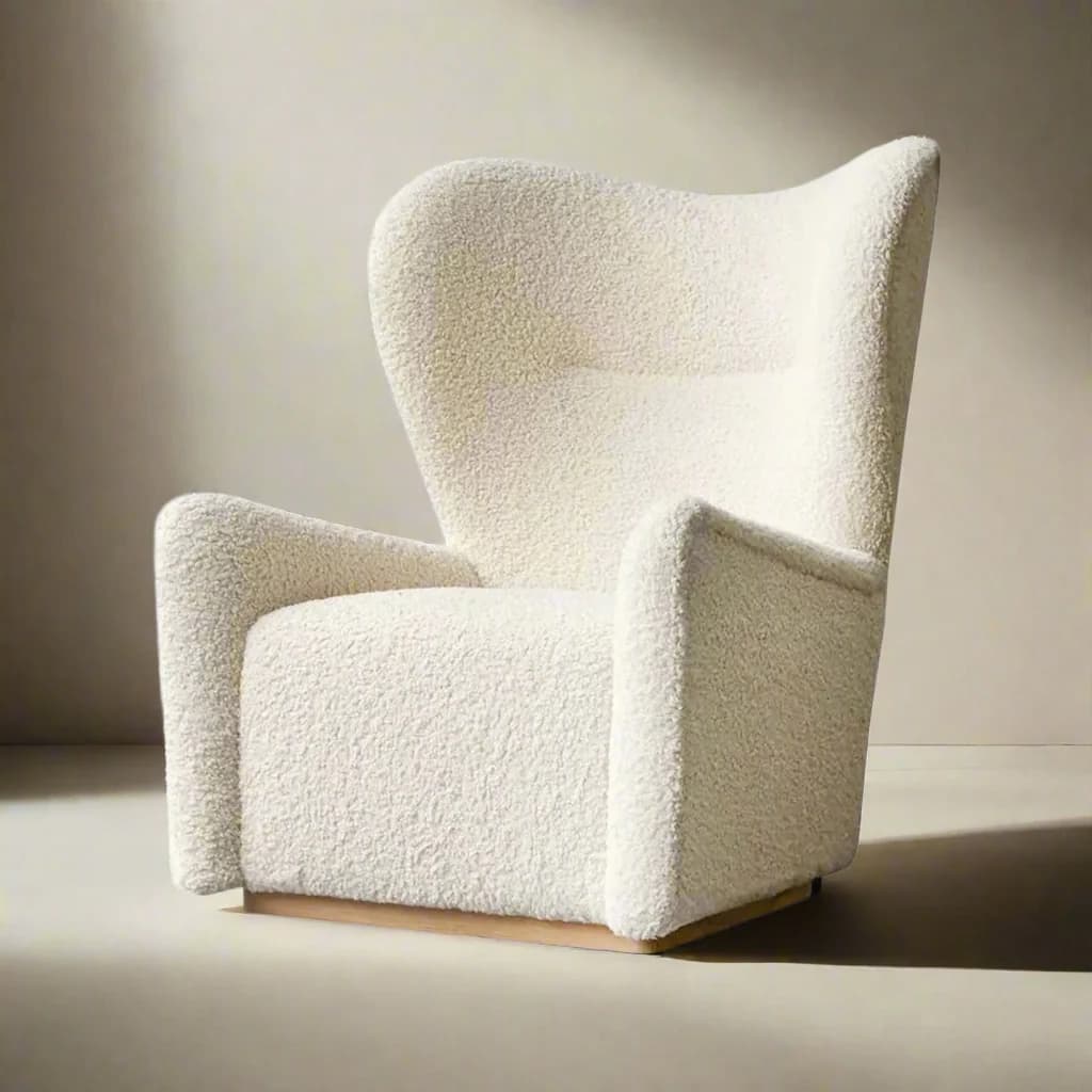 Griffin Bouclé Wingback Chair