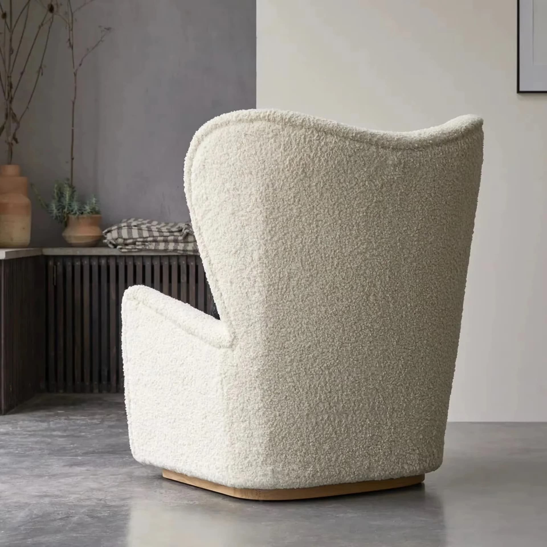 Griffin Bouclé Wingback Chair