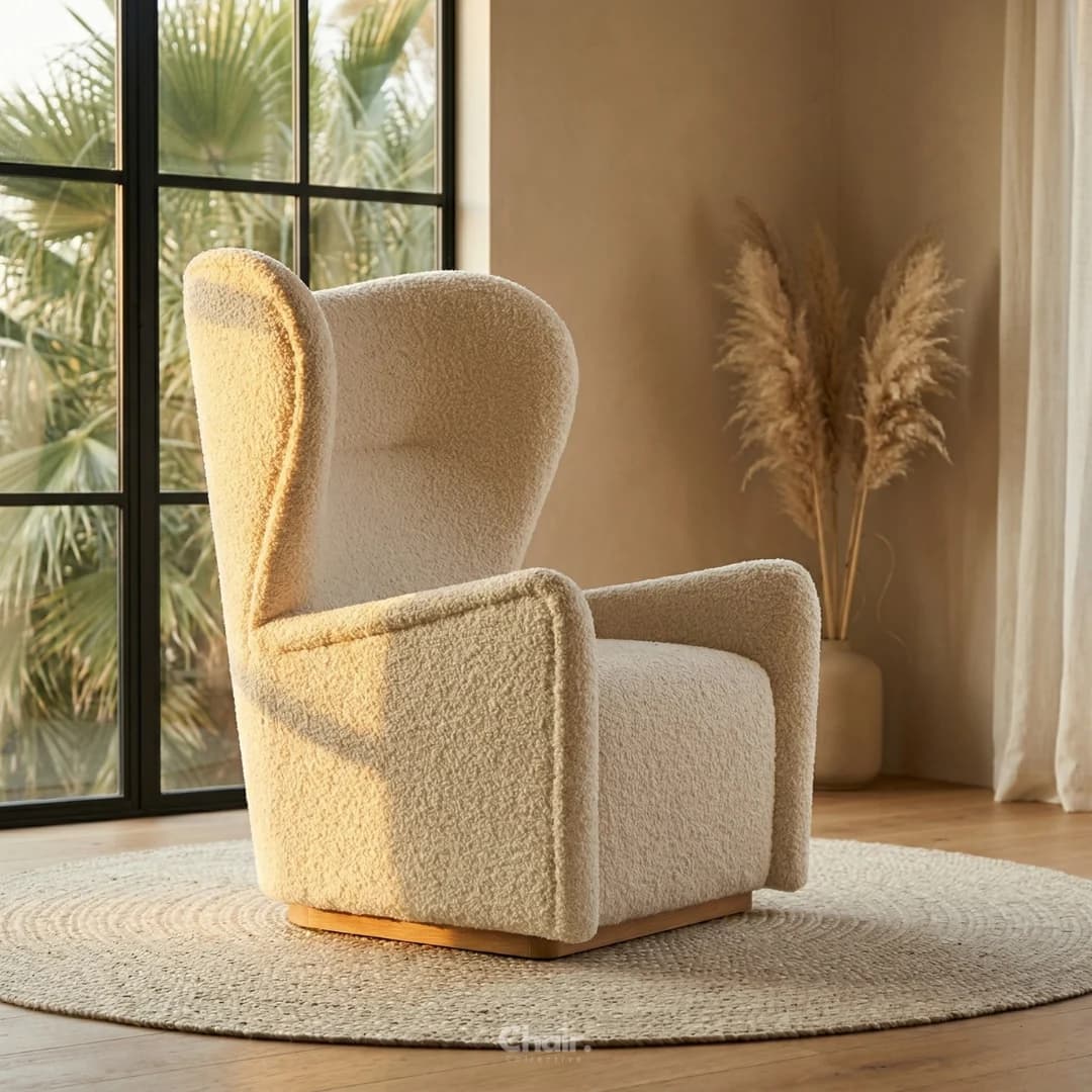 Griffin Bouclé Wingback Chair