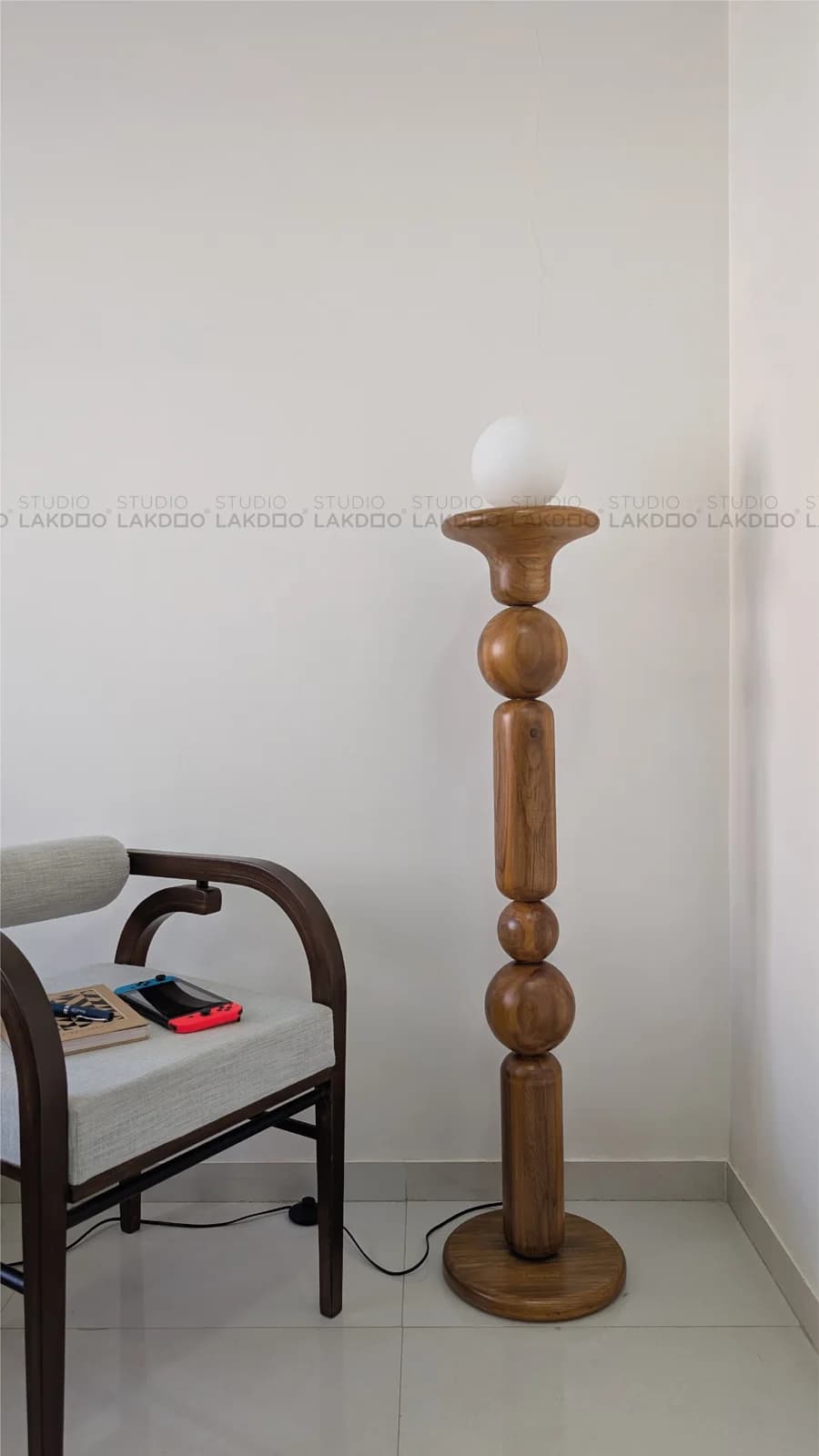 Turned teak from Rajkot