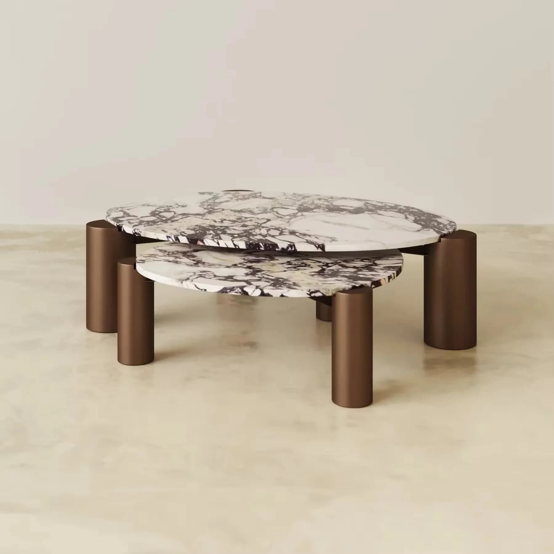 Calcita Marble Nesting Coffee Tables