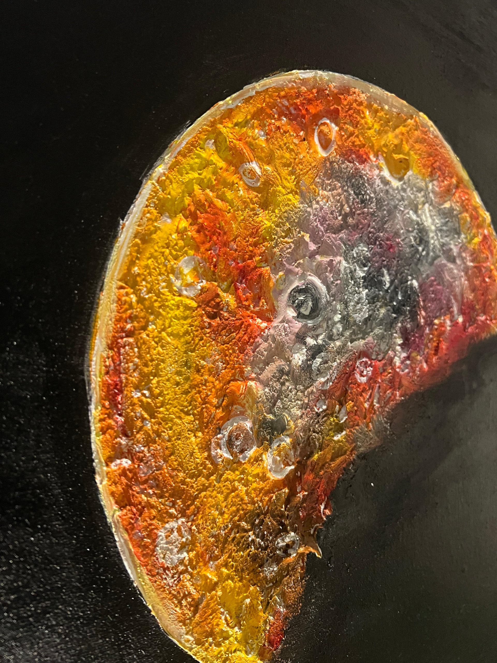 Lunar Burn Textured Wall Art