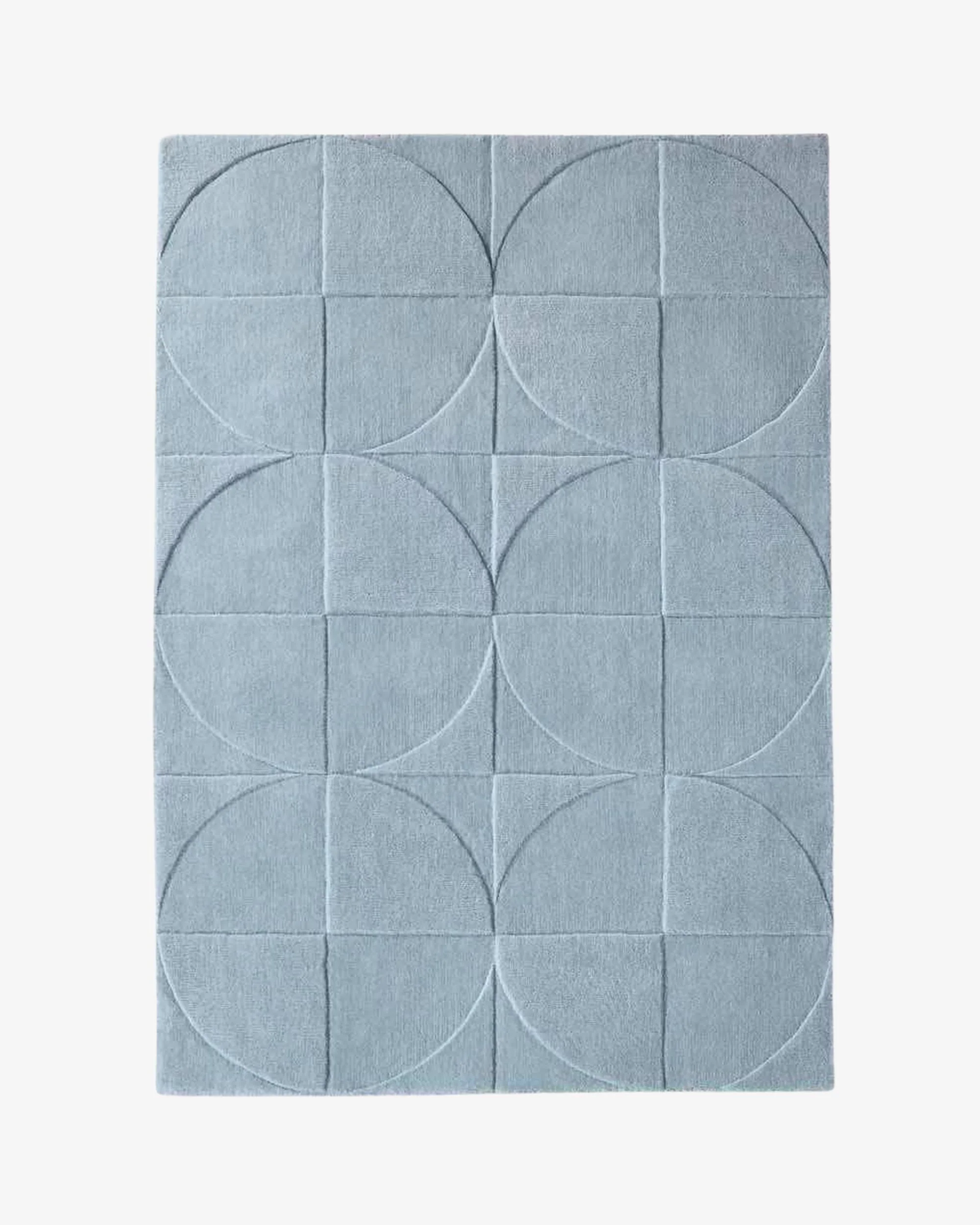 Round Square Rug in Steel Blue