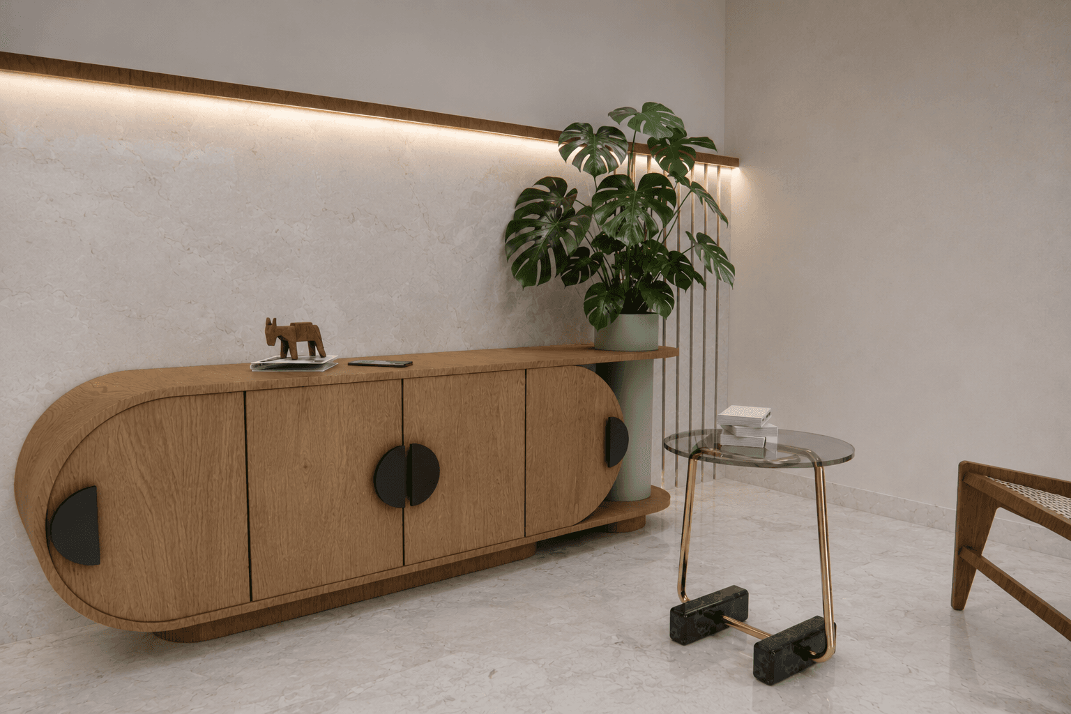 Oblong Console (digital render)