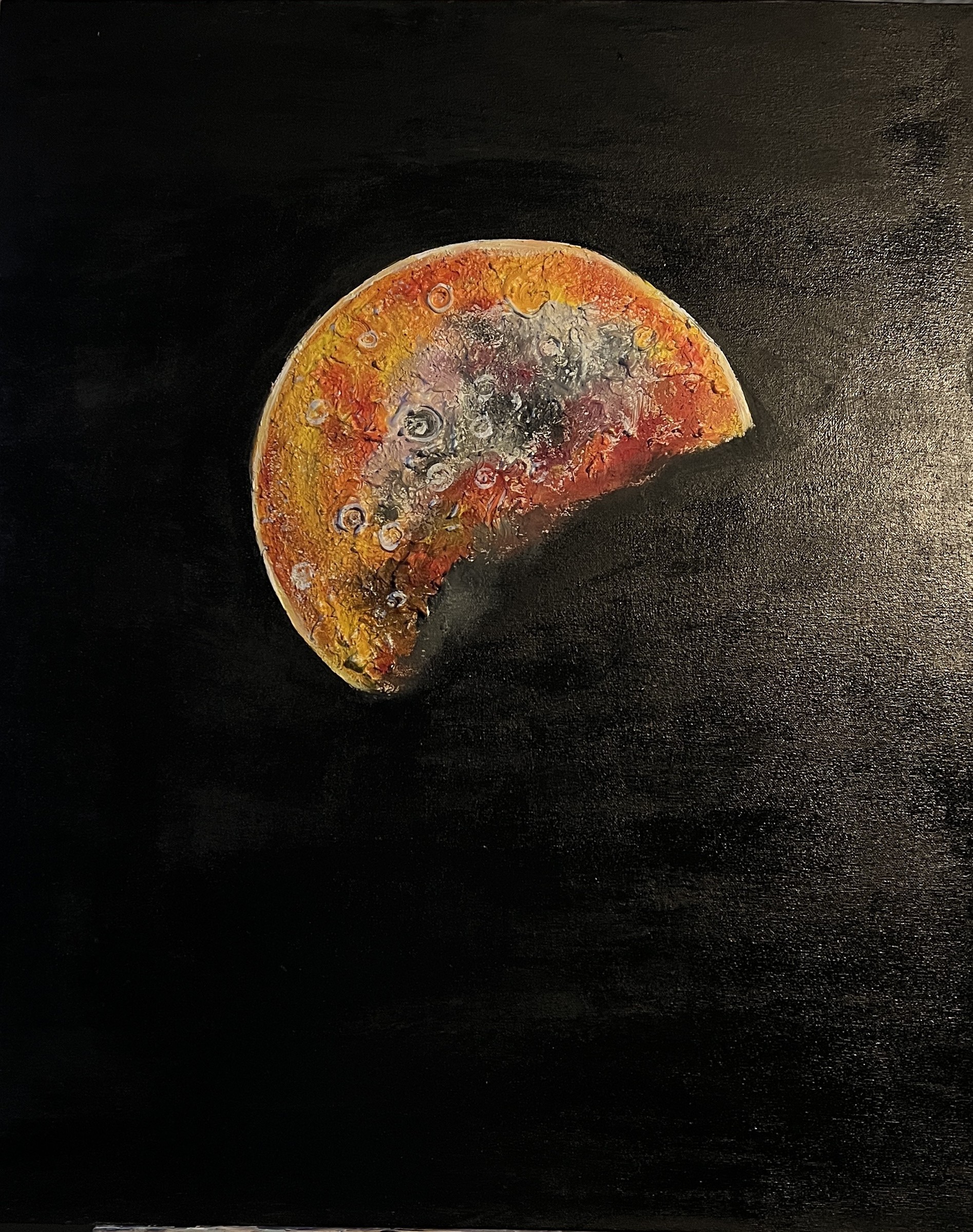 Lunar Burn Textured Wall Art