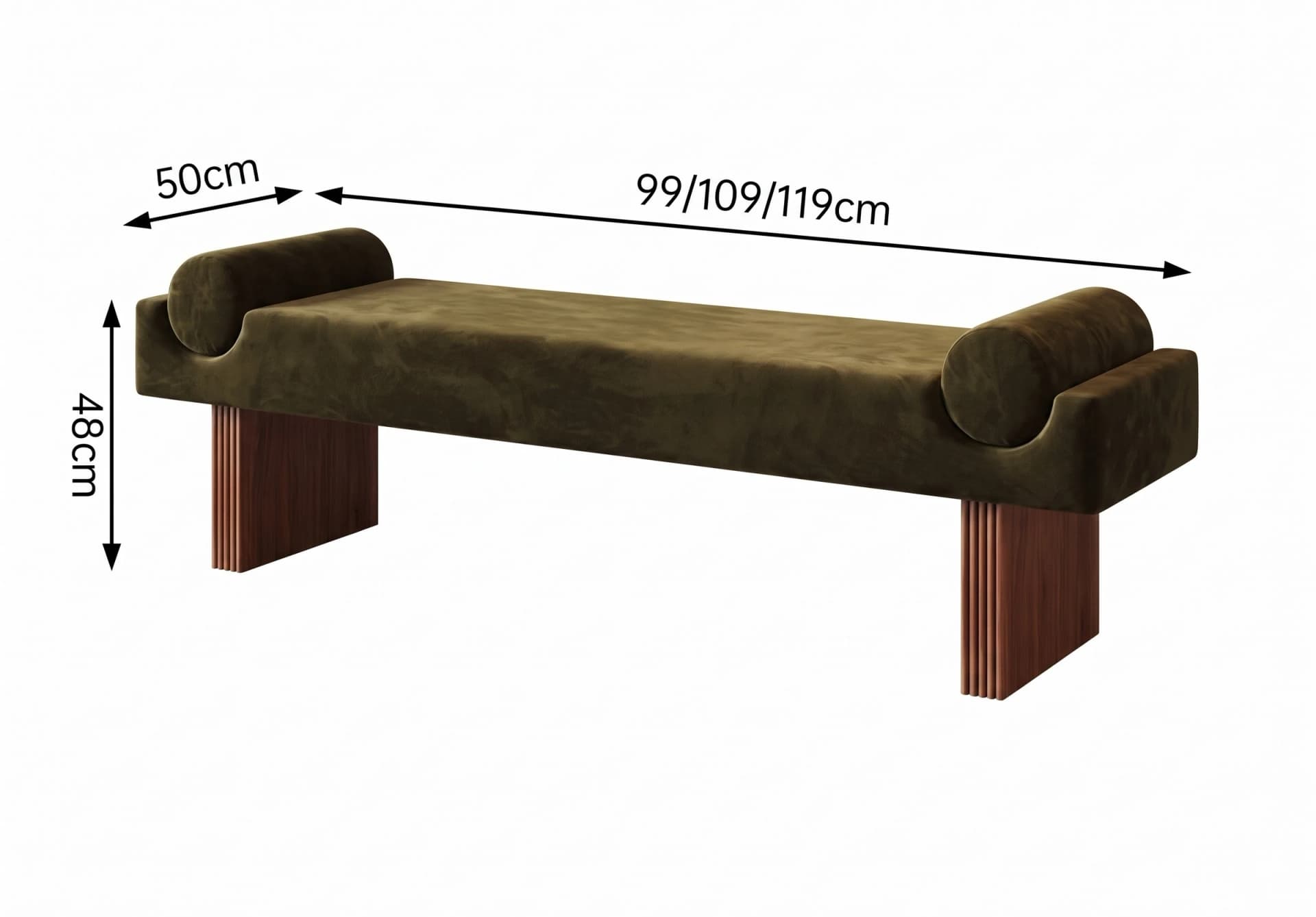 Ikara Velvet Ottoman Bench